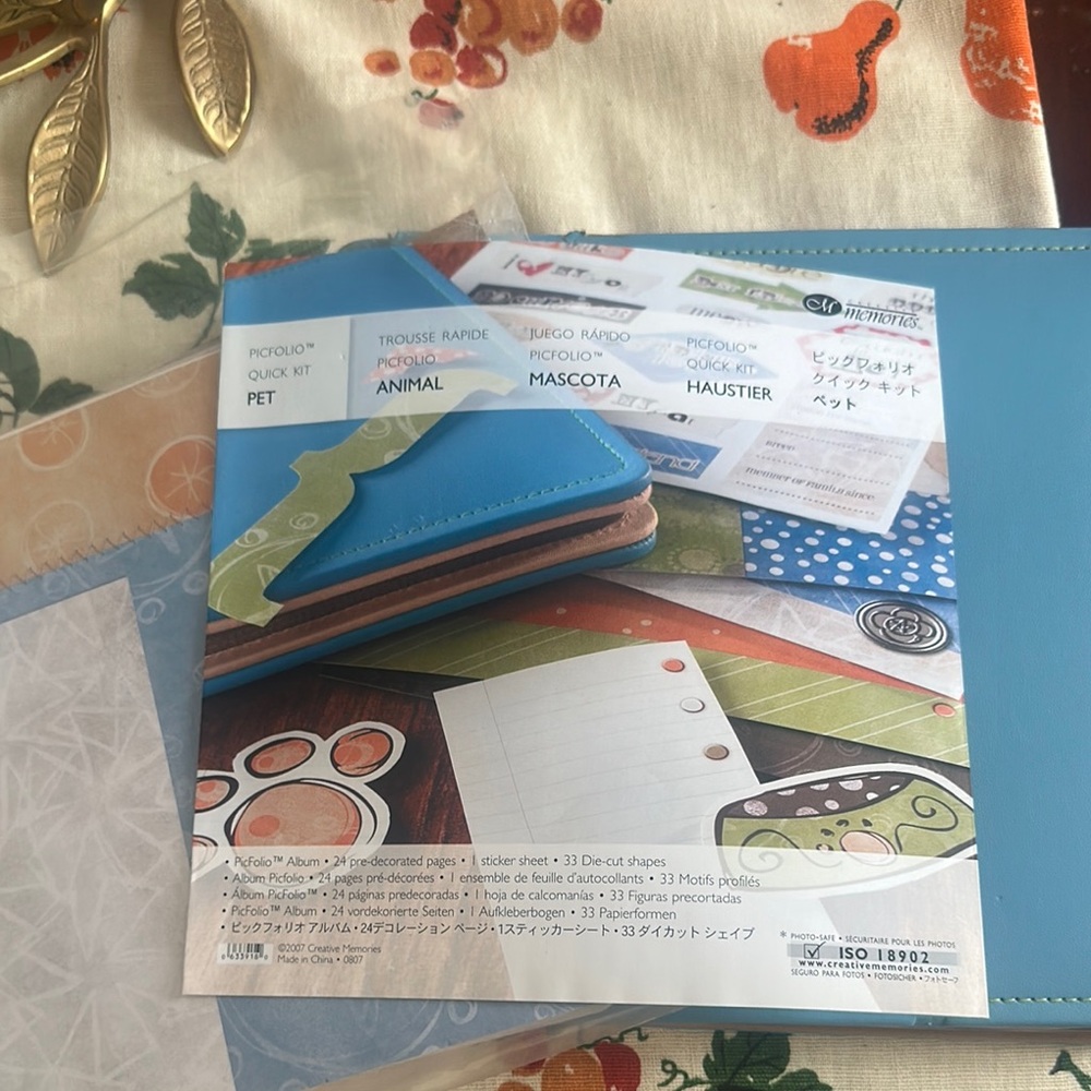 Creative memories -Blue and Brown Pet Album -scrapbook Kit